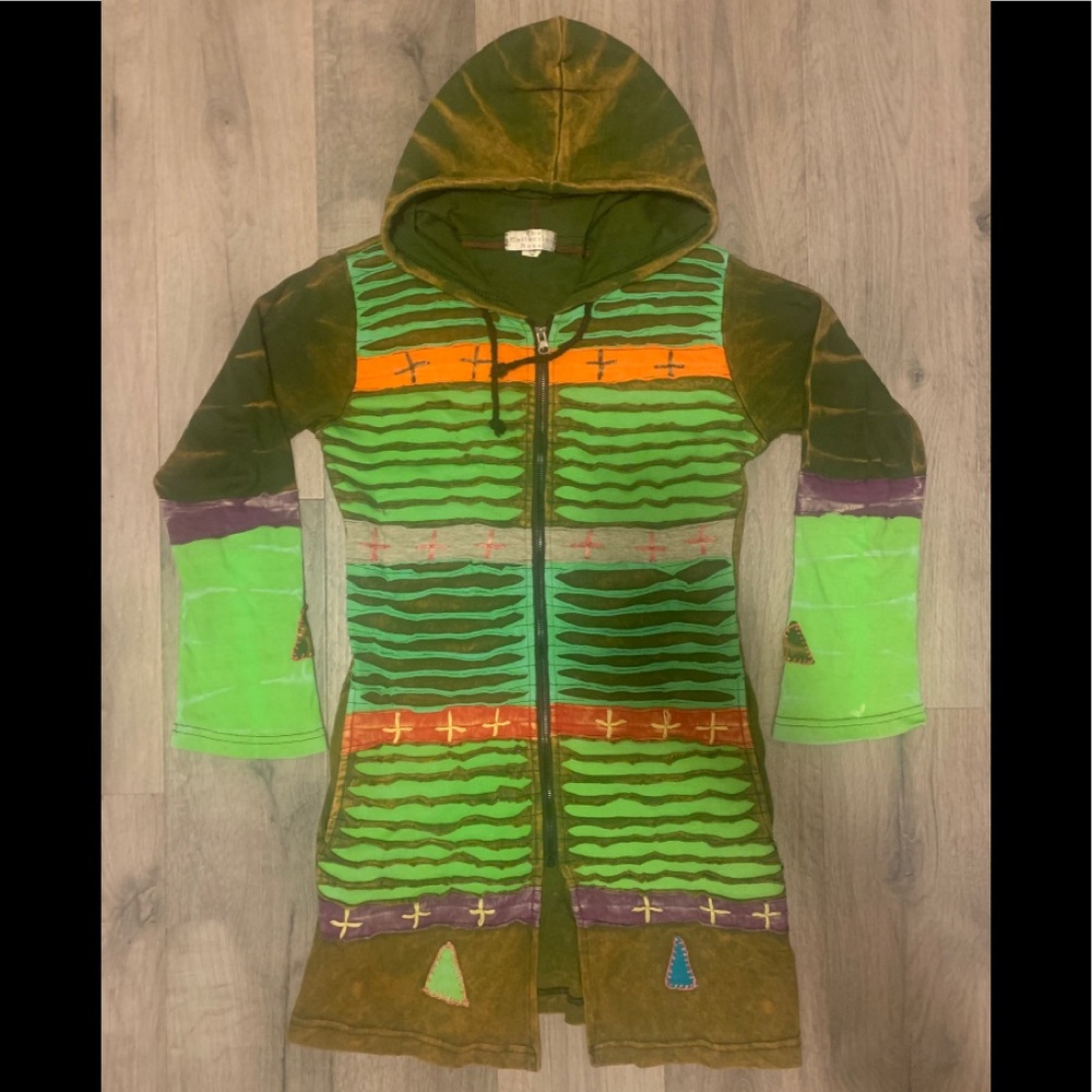 Colorful Hoodie made in Napal sz S